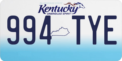 KY license plate 994TYE