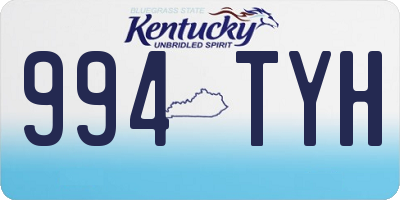 KY license plate 994TYH