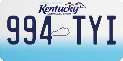 KY license plate 994TYI