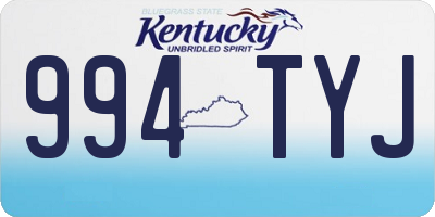 KY license plate 994TYJ