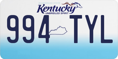 KY license plate 994TYL