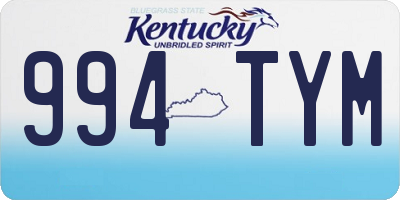 KY license plate 994TYM