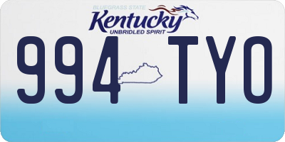KY license plate 994TYO