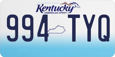KY license plate 994TYQ