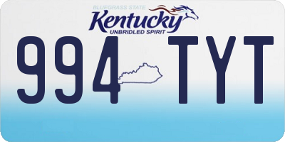 KY license plate 994TYT