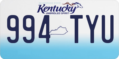 KY license plate 994TYU