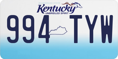 KY license plate 994TYW