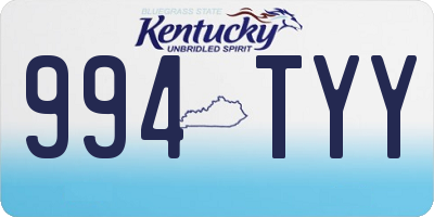 KY license plate 994TYY