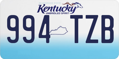 KY license plate 994TZB