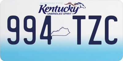 KY license plate 994TZC