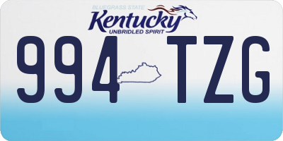 KY license plate 994TZG