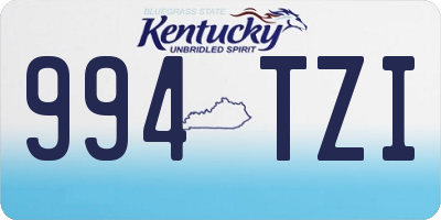 KY license plate 994TZI