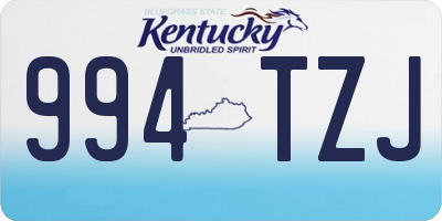 KY license plate 994TZJ