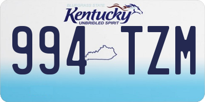 KY license plate 994TZM