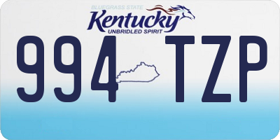 KY license plate 994TZP