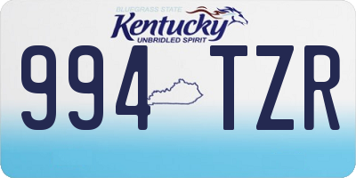 KY license plate 994TZR