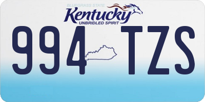 KY license plate 994TZS