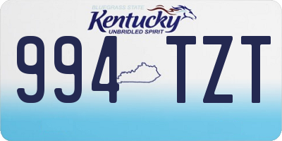 KY license plate 994TZT