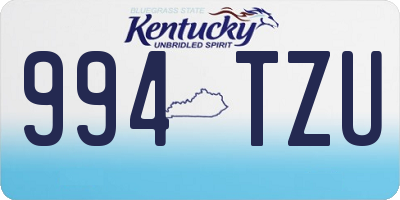 KY license plate 994TZU
