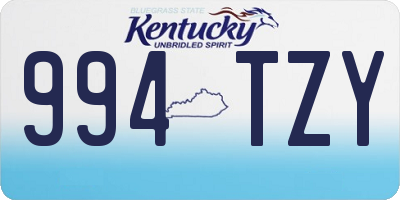 KY license plate 994TZY