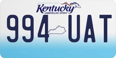 KY license plate 994UAT