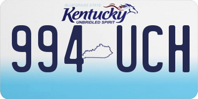 KY license plate 994UCH