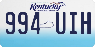 KY license plate 994UIH