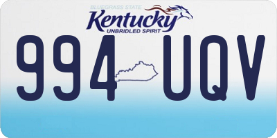 KY license plate 994UQV
