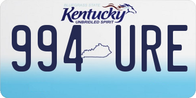 KY license plate 994URE