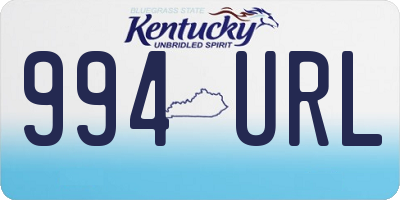 KY license plate 994URL