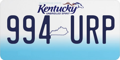 KY license plate 994URP