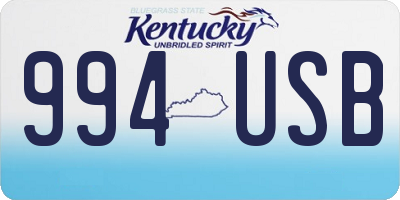 KY license plate 994USB