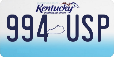 KY license plate 994USP