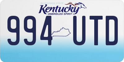 KY license plate 994UTD