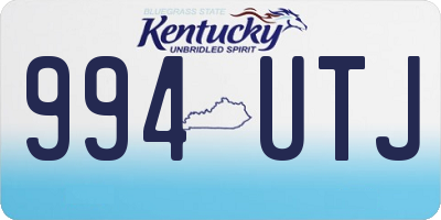 KY license plate 994UTJ