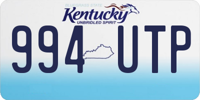 KY license plate 994UTP