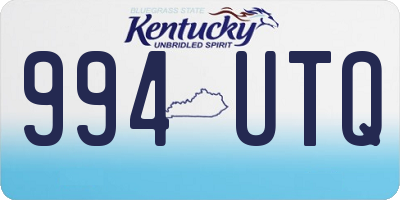 KY license plate 994UTQ