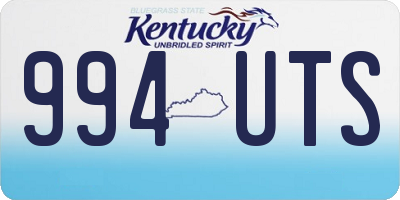 KY license plate 994UTS