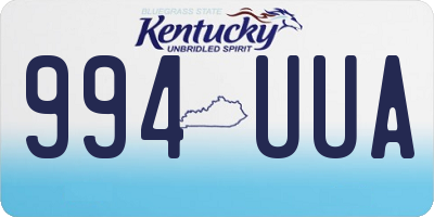 KY license plate 994UUA