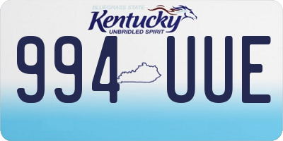 KY license plate 994UUE
