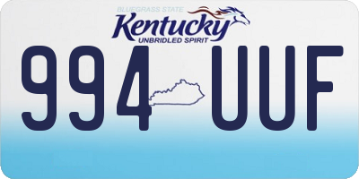 KY license plate 994UUF