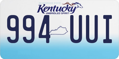 KY license plate 994UUI