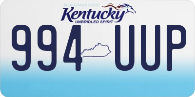 KY license plate 994UUP