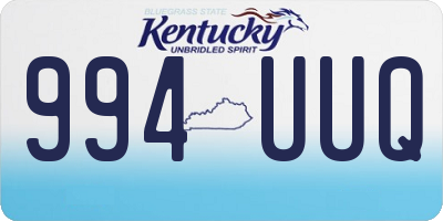 KY license plate 994UUQ