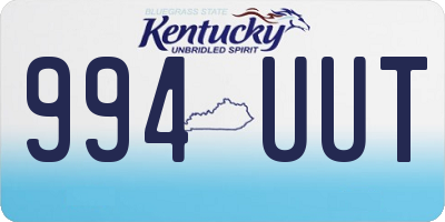 KY license plate 994UUT