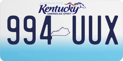 KY license plate 994UUX
