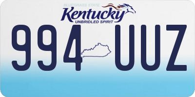 KY license plate 994UUZ