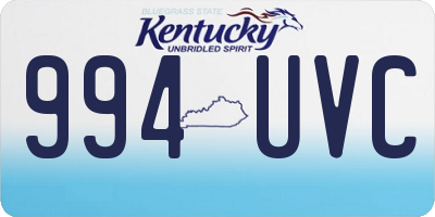 KY license plate 994UVC