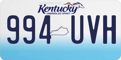 KY license plate 994UVH