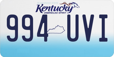 KY license plate 994UVI